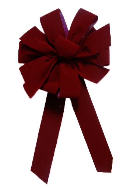 Burgundy Velvet Bow - Bow