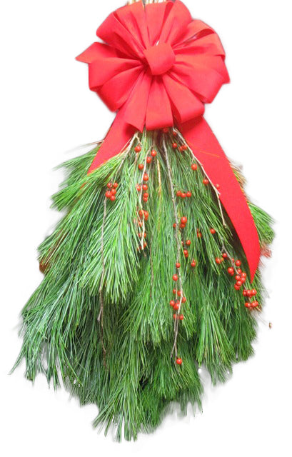 Long Needled Pine and Ilex Swag - Swags