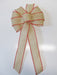 Red Edged Burlap Bow - Bow