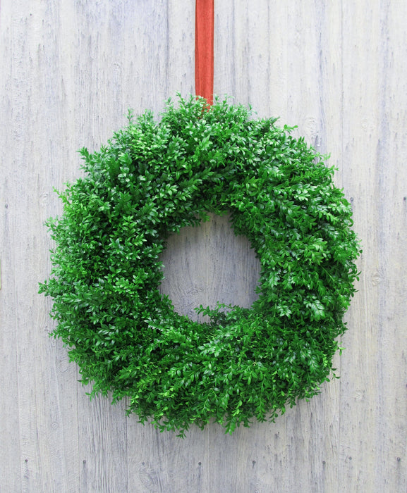 Single Face Boxwood Wreath - 12-14 / No Bow / No PC - 