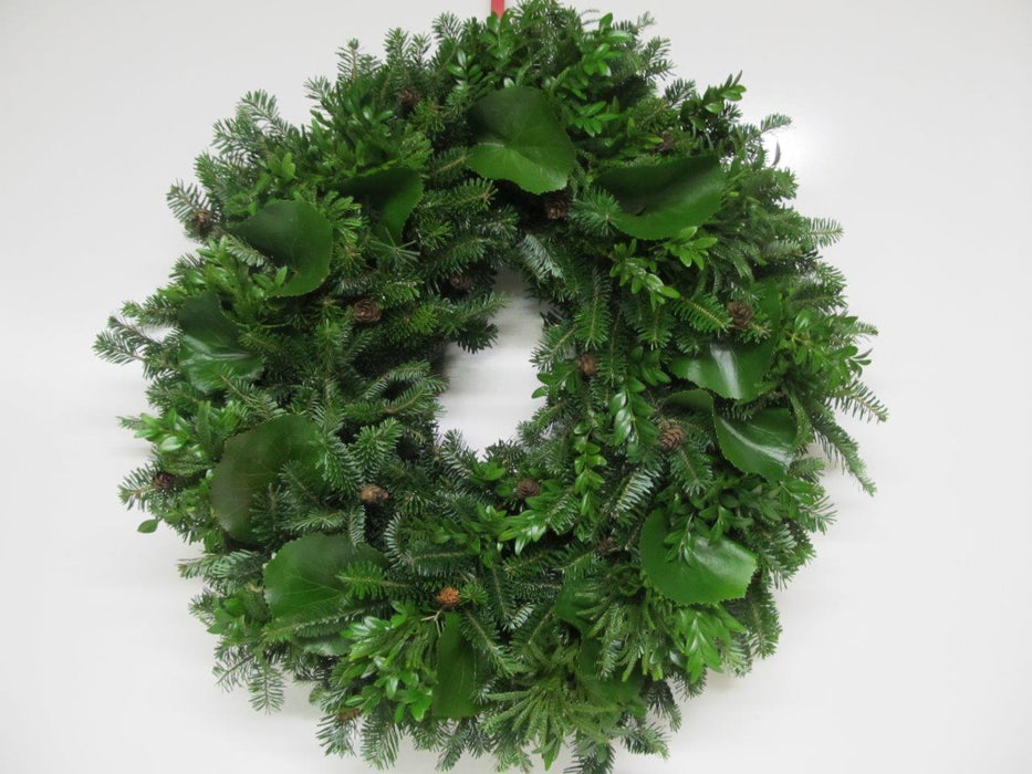 Single Face - Mountain Greenery Wreath - Mixed Greenery