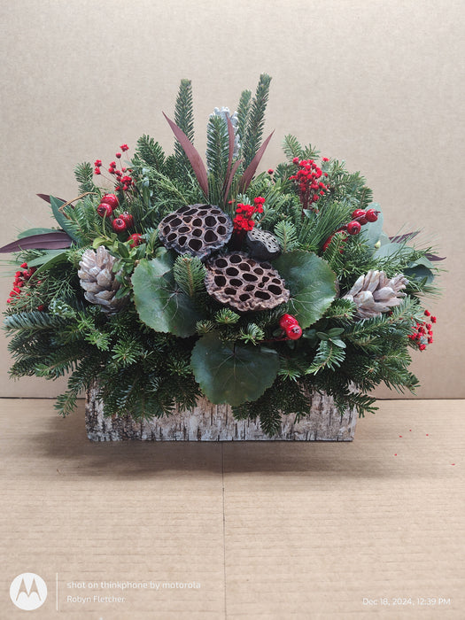 White Birch Entry Table Arrangement