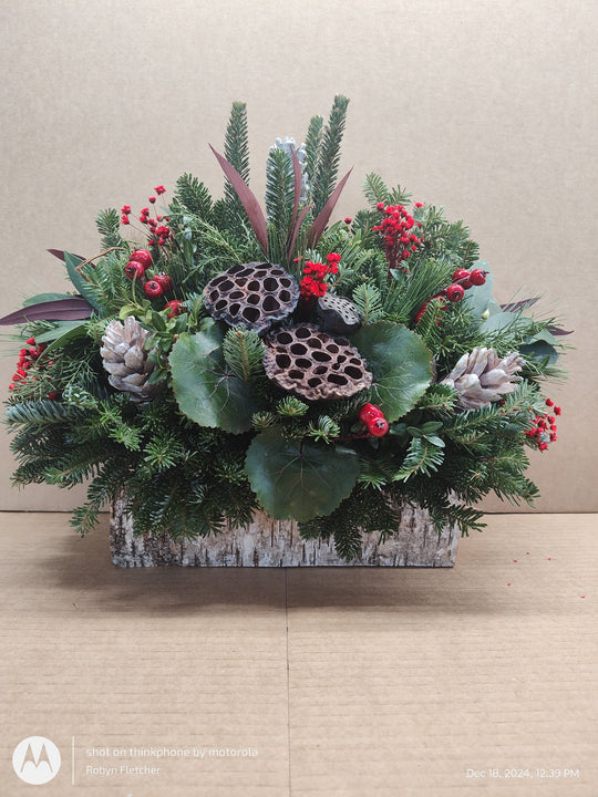 White Birch Entry Table Arrangement