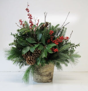Winter Woodland Birch Bark Arrangement