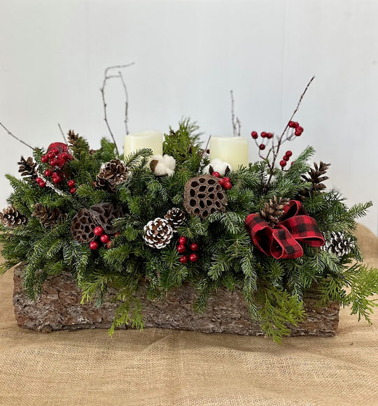 Vintage Buffalo Wooden Centerpiece