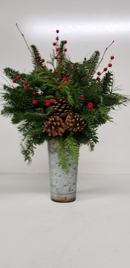 Galvanized Wall Hanging Tin Arrangement 12-18"