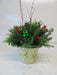 Holly Berry Metal Can Arrangement - Off White - Arrangements