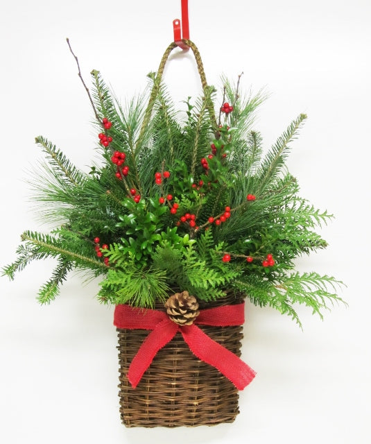 Merry Christmas Wall-Basket Arrangement - Arrangements