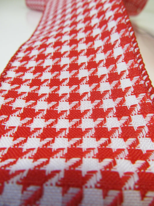 Red And White Checked Bow - Bow