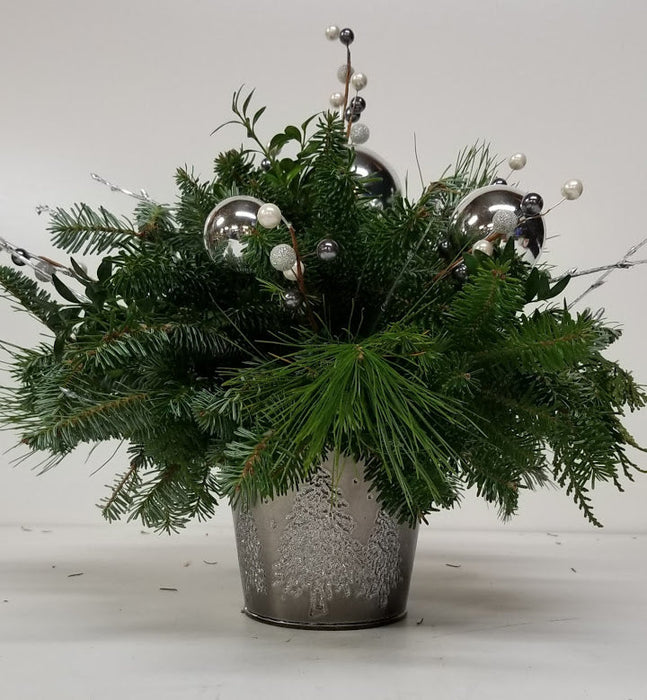 Silver Christmas Tree Arrangement - Arrangements