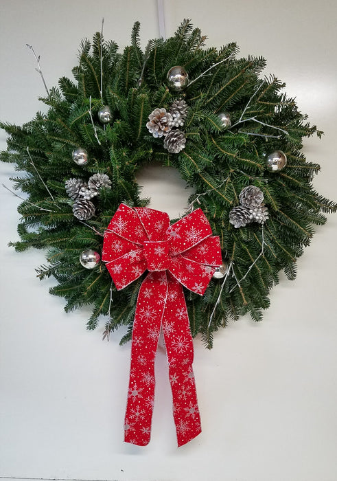 Silver Themed Wreath - Decorated Wreath