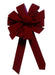 Single Face Boxwood Wreath - 12-14 / Burgundy Velvet Bow / 