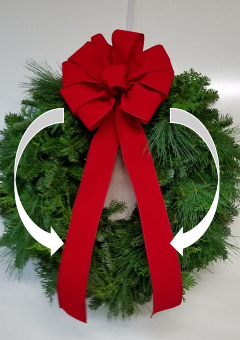 Single Face Cascading Wreath - Fraser Fir White Pine & 