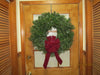 Single Face Fraser Fir Wreath - 22-24 / Lrg Burgundy Velvet 