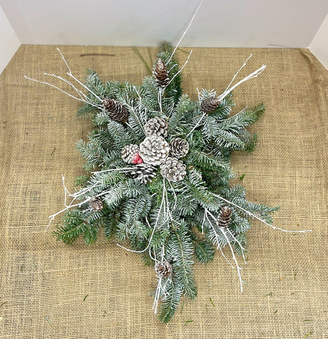 Snowflake Swag Fashioned From Fraser Fir