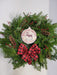 Whimsical Wreath With Vintage Inspired Tin Ornament - 